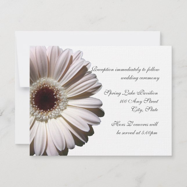 Gerber Daisy Wedding Einladung (Vorderseite)