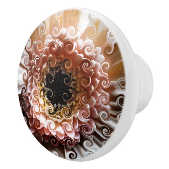 GERBERA-BLUME KERAMIKKNAUF (Rechts)