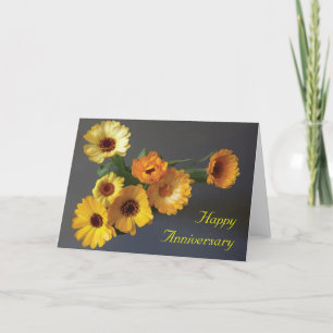 Gerbera-Bouquet zum Jubiläum Karte