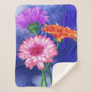 Gerbera Daisies Baby Sherpa Blanket Sherpadecke
