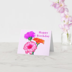 Gerbera Daisies Bonne carte d'anniversaire