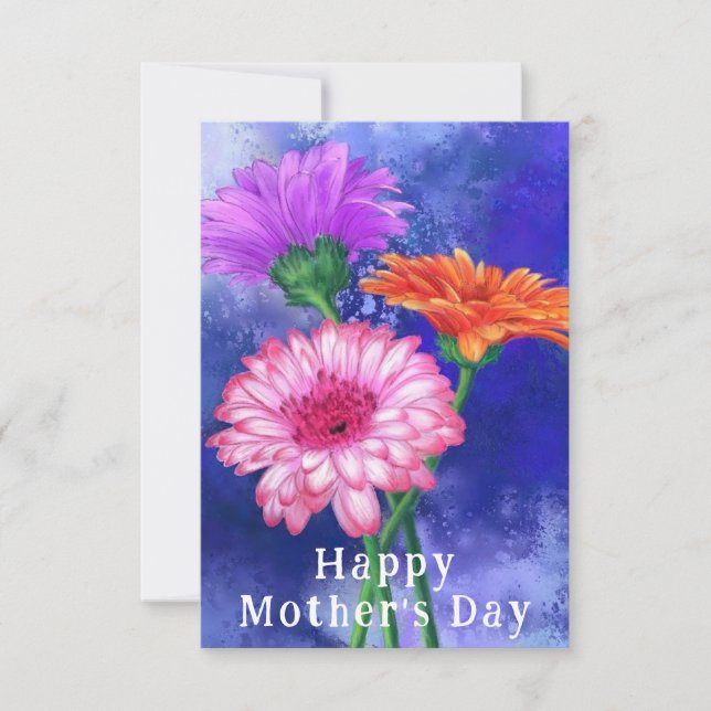 Gerbera Daisies Mother's Day Card Karte (Vorderseite)