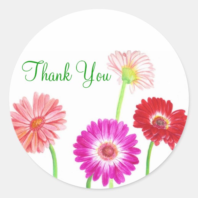 Gerbera Daisies Sticker (Vorderseite)