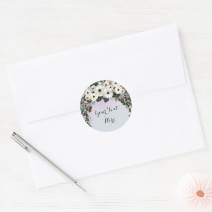 Gerbera Daisies Swag Runder Aufkleber