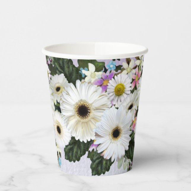Gerbera Daisies Swag Wedding Pappbecher (Links)