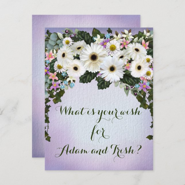 Gerbera Daisies Swag Wedding Wish Postkarte (Vorne/Hinten)