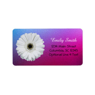 Gerbera Daisy auf Ombre Metallic   RÜCKSENDEADRESS Adressaufkleber