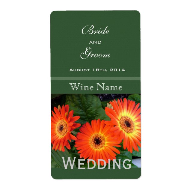 Gerbera daisy Blume Blumenwein Hochzeitswein (Vorne)