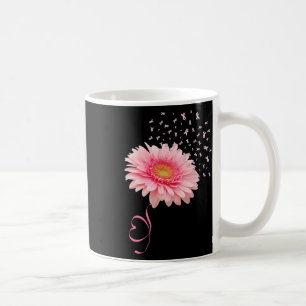 Gerbera Daisy Blume Ribbon Pollen Brustkrebs Kaffeetasse