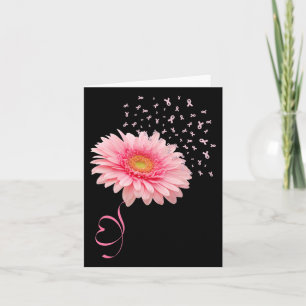 Gerbera Daisy Blume Ribbon Pollen Brustkrebs Karte
