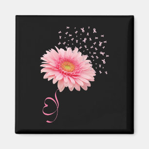Gerbera Daisy Blume Ribbon Pollen Brustkrebs Magnet
