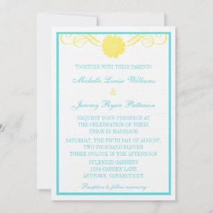 Gerbera Daisy Éclate Mariage Invitation