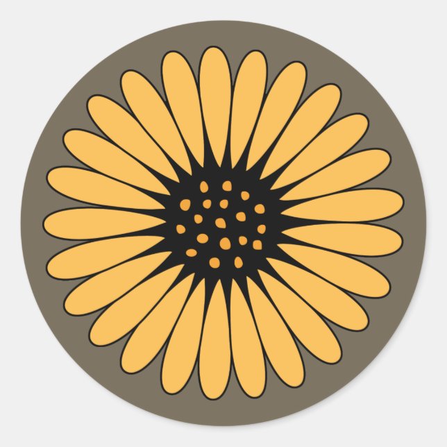 Gerbera Daisy Envelope Wedding Stickers (Vorderseite)