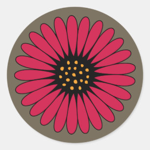 Gerbera Daisy Envelope Wedding Stickers
