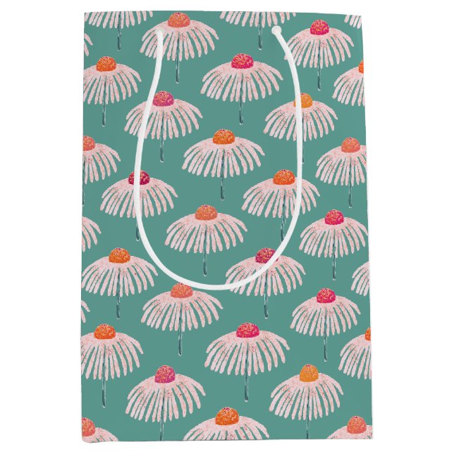 Gerbera Daisy Floral pattern Mittlere Geschenktüte (Vorderseite)