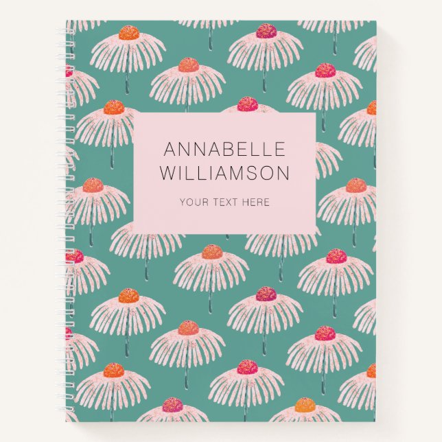 Gerbera Daisy Floral pattern Notizbuch (Vorderseite)