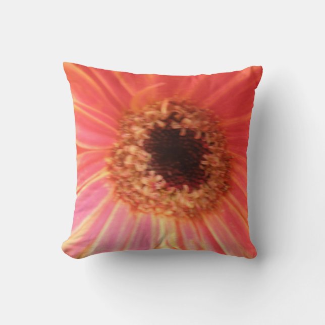 Gerbera Daisy Flower Coussin (Recto)