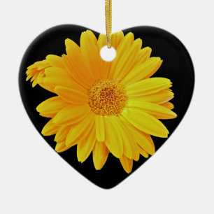 Gerbera Daisy (Gerbera hybrida) - Gelb Keramikornament