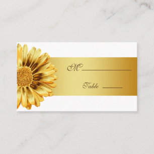 Gerbera Daisy Gold Platzkarte für Occasion Wedding