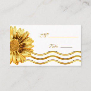 Gerbera Daisy Gold Platzkarte für Occasion Wedding