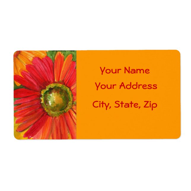 Gerbera Daisy Label (Vorne)