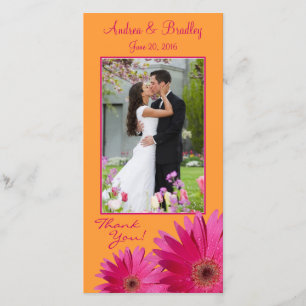 Gerbera Daisy Mariage Merci Photocard