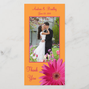 Gerbera Daisy Mariage Merci Photocard