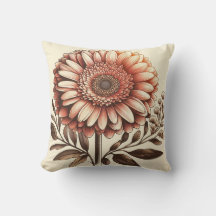 Gerbera Daisy Pillow für Garden-Inspiriert Komfort