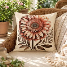 Gerbera Daisy Pillow für Garden-Inspiriert Komfort