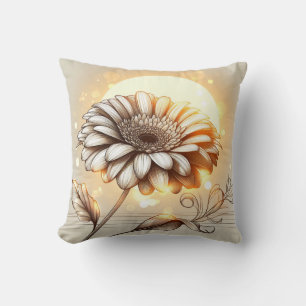 Gerbera Daisy Pillow für Garden-Inspiriert Komfort Kissen