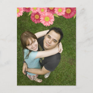 Gerbera Daisy Save the Date Wedding Postcard Ankündigungspostkarte