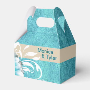 Gerbera Daisy Scroll aquamarines Hafer Geschenkschachtel