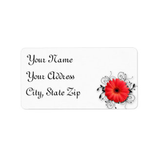 Gerbera Daisy Theme Adressaufkleber