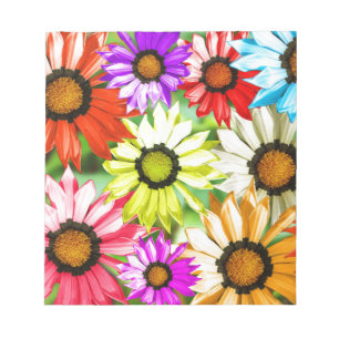 Gerbera farbenfrohe Blume Notizblock