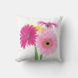 Gerbera-Gänseblümchen-Blumen Kissen