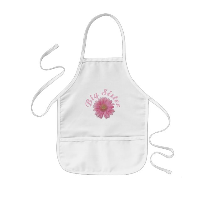 Gerbera-Gänseblümchen-große Schwester-Schürze Kinderschürze (Vorne)