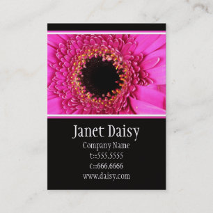 Gerbera-Gänseblümchen-Visitenkarte-Schablone Visitenkarte