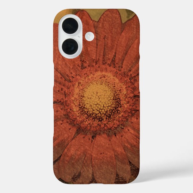 Gerbera iPhone 16 Hülle (Rückseite)