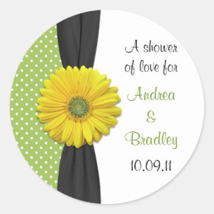Gerbera Jaune Daisy Favoriser les étiquettes Stick
