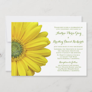 Gerbera Jaune Faire-part de mariage
