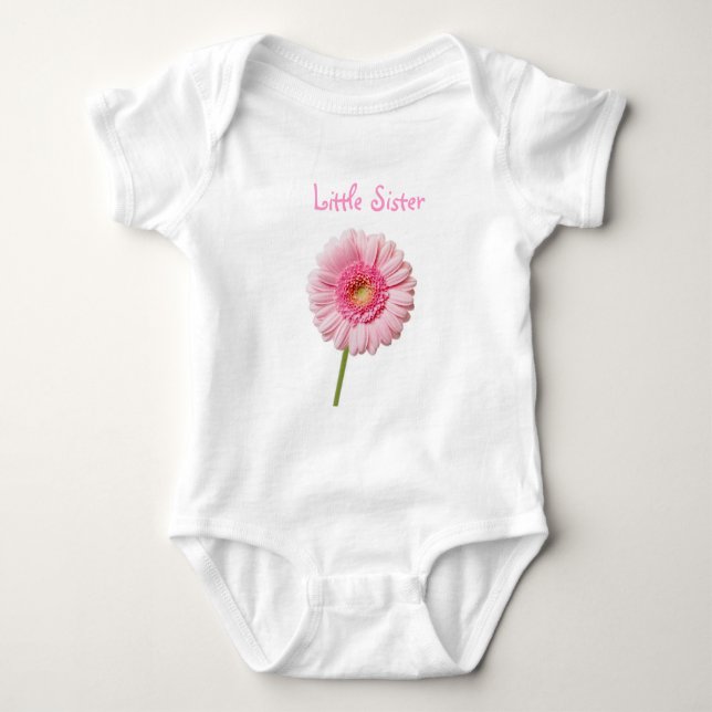 Gerbera, kleine Schwester Baby Strampler (Vorderseite)