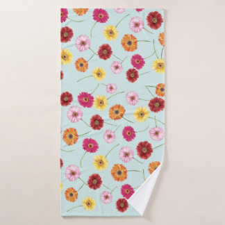 Gerbera,pink,red,orange,yellow badhandtuch set