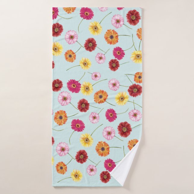 Gerbera,pink,red,orange,yellow  badhandtuch set (Badehandtuch)