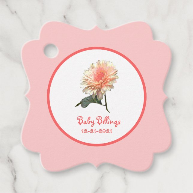 Gerbera Splinder Geschenkanhänger (Vorderseite)