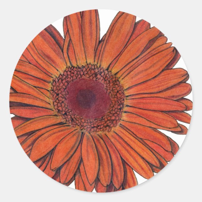 Gerbera Sticker (Vorderseite)