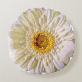 Gerbera white rundes kissen