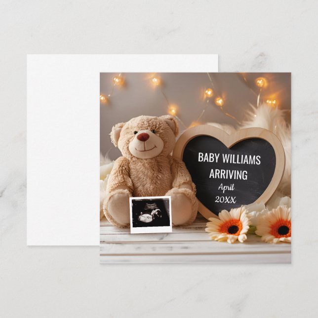 Gerberas Baby Ankündigung Social Media (Vorne/Hinten)