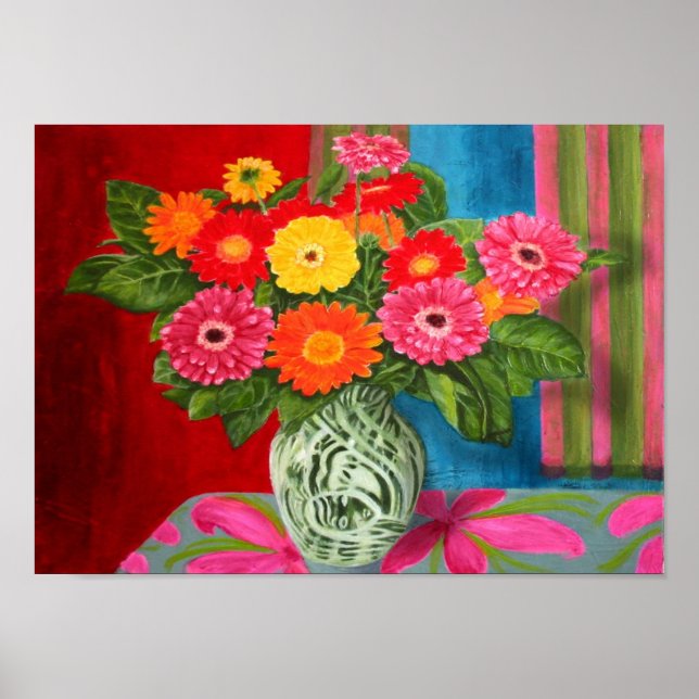 gerberas daisy Bouquet Poster (Vorne)