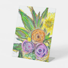 Gerberas Daisy Sockelschild