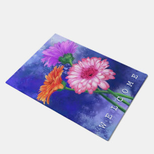 Gerberas Doormat Begrüßung Blume Fußmatte